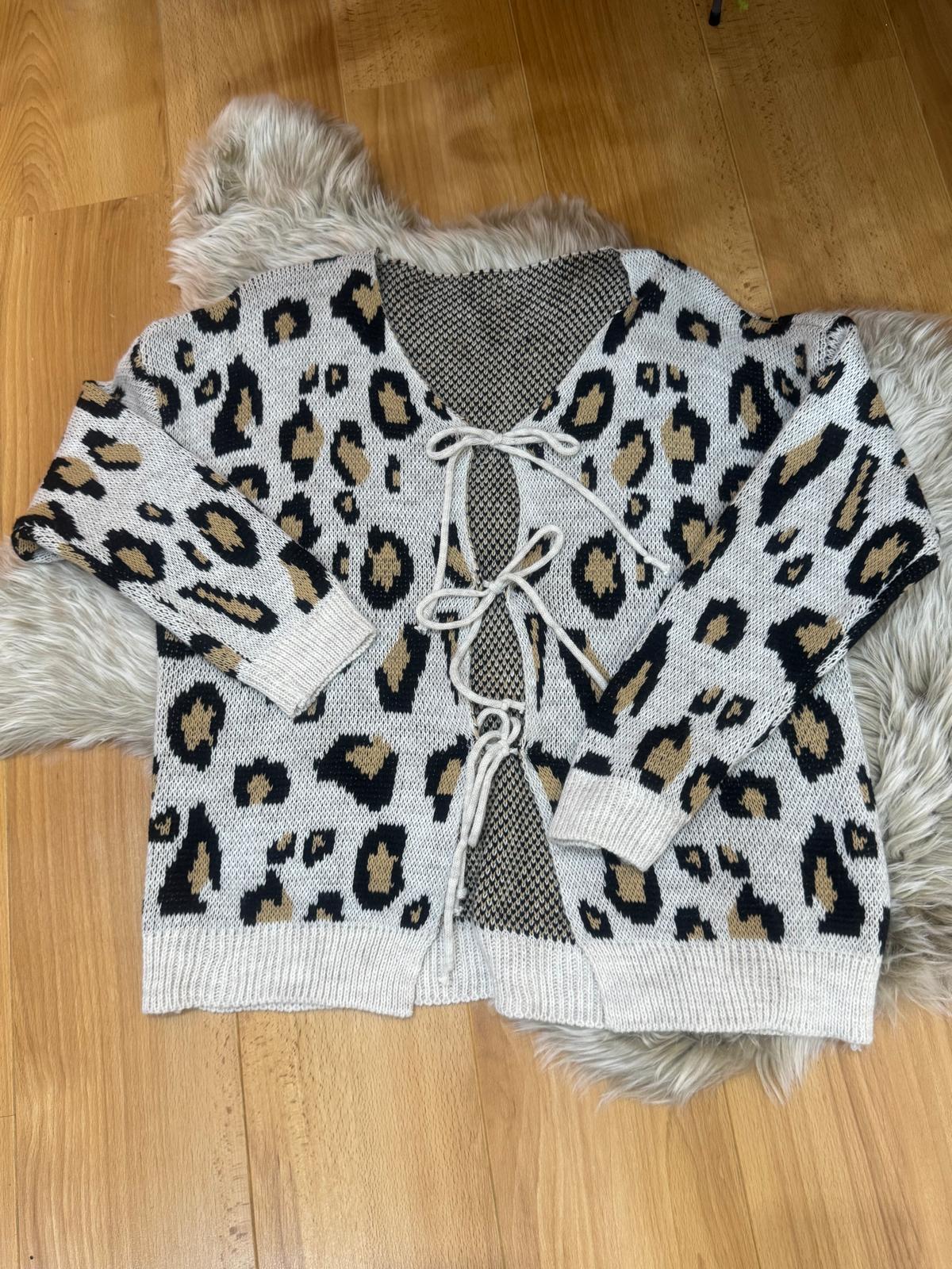 Cárdigan Estampado Leopardo