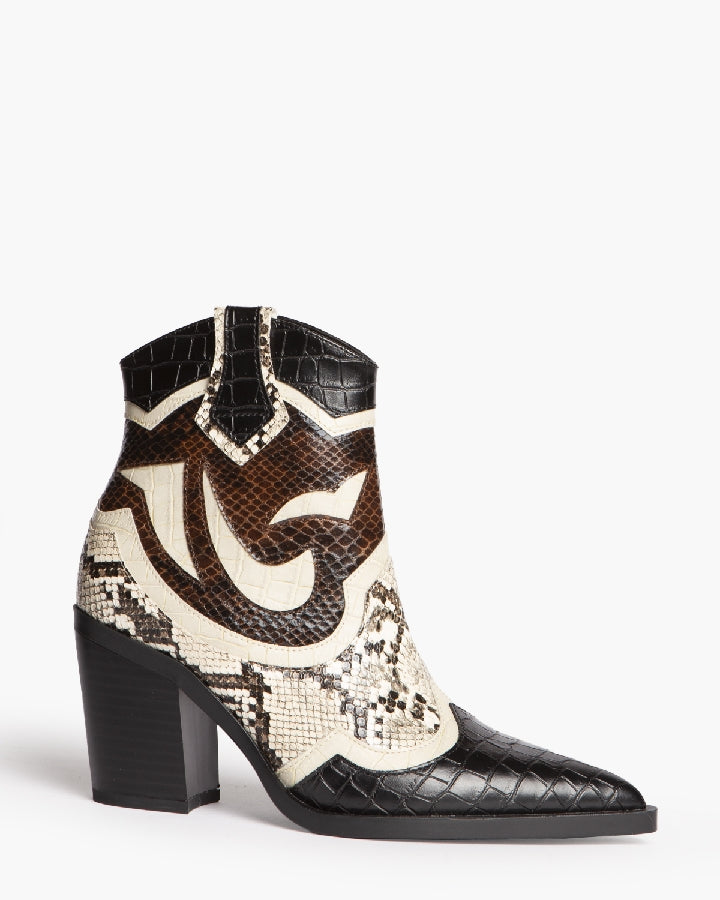 CORINA Botas cowboy negro-marrón